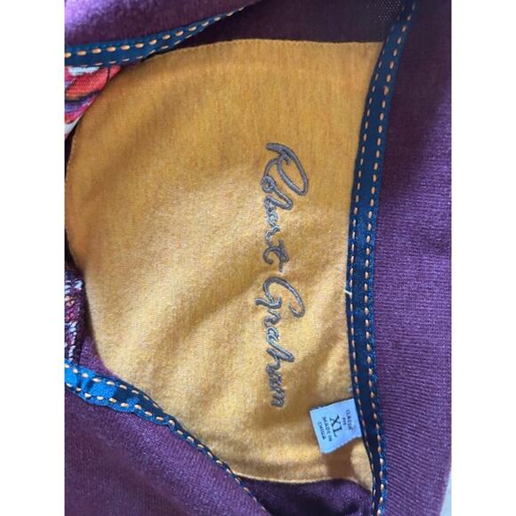 Robert Graham Polo Shirt Size XL Burgundy Cotton Modal Blend - Picture 4 of 5
